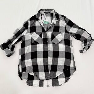 Velvet Heart Black and White Checkered Shirt